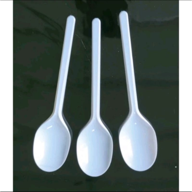 SENDOK MAKAN PLASTIK PUTIH SUSU / SENDOK MAKAN PANJANG PLASTIK