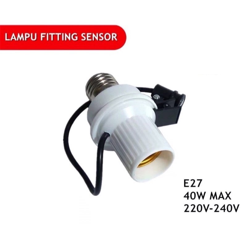 Fitting Lampu Sensor Cahaya Otomatis E27 Fiting Lampu Otomatis Sensor Cahaya Fitting Sensor Cahaya