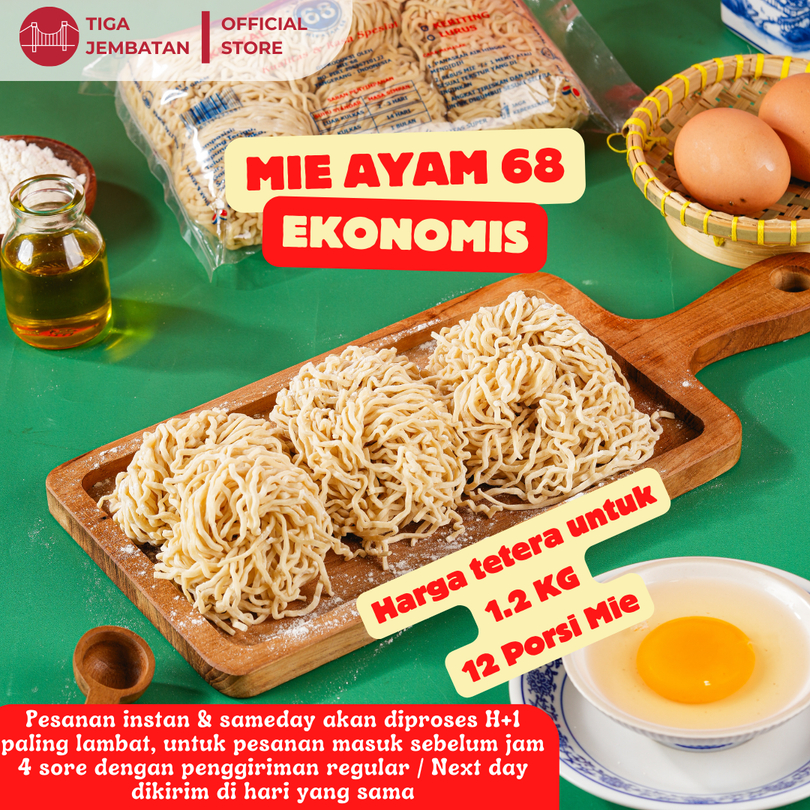 Mie Ayam Mentah 68 Ekonomis Mie Mentah mie ayam mie telor bakmi mentah