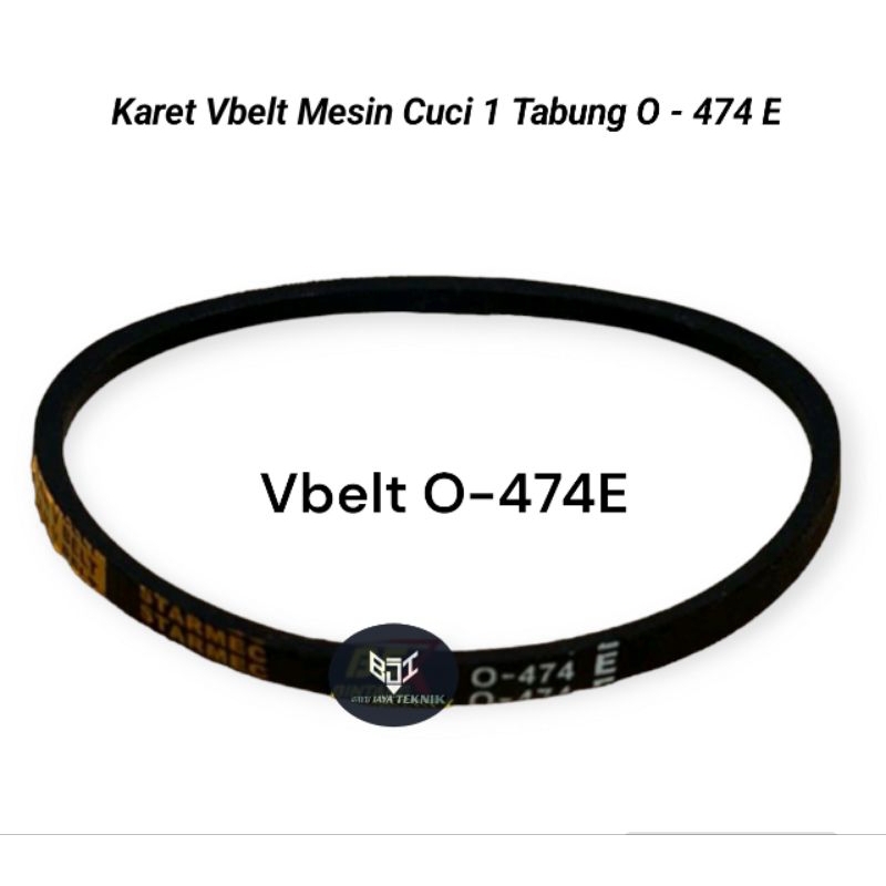 Karet Vbelt | V-belt | Vanbelt/ Linden Mesin Cuci 1 Tabung | O - 474E | Vbelt 0-474E | V-belt O-474E