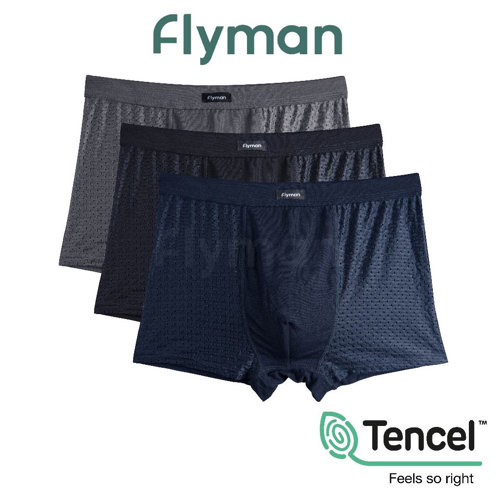 Flyman Celana Dalam Modal Boxer Sport Pria Clana Dalam Bokser 3 Pcs FM 3244 KODE G9K4