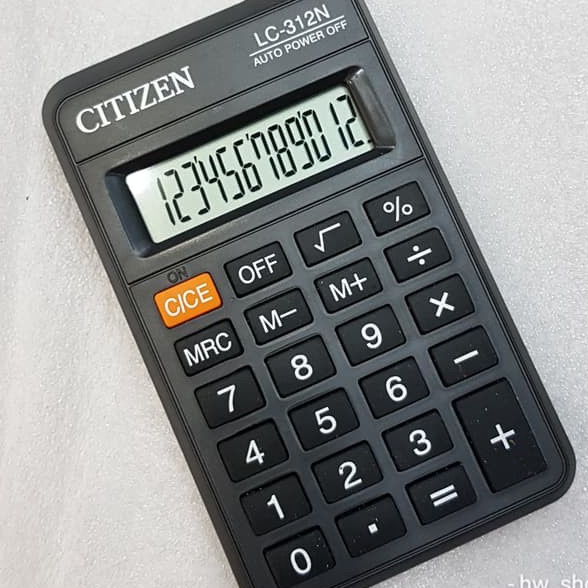 

KF7 Citizen LC312N Calculator 12 Digit pocket Kalkulator mini untuk di saku pocket Kalkulator Citizen LC 312 Kalkulator Kecil 12 Digit