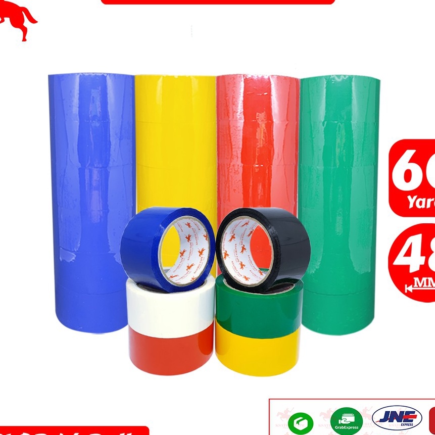 

KF7 Lakban OPP Tape Lakban Warna KSATRIA Tape 6 Yard 1 Slop