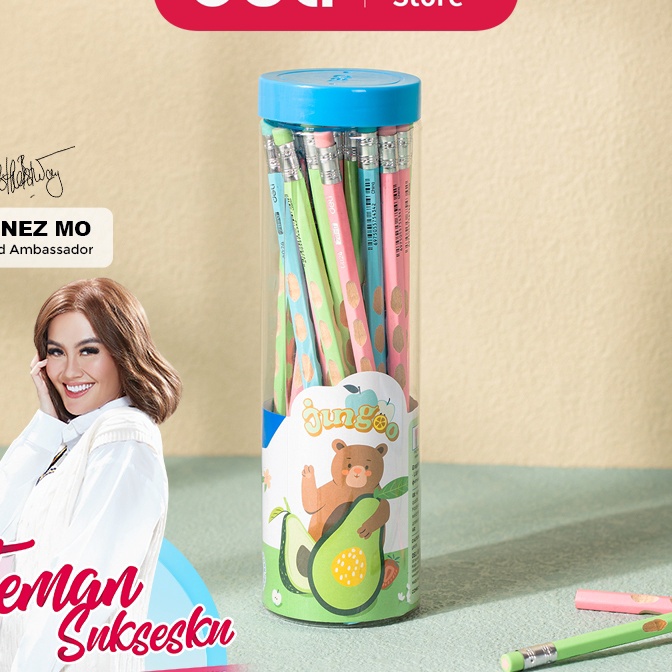 

HJ6 Deli Pensil 2B Graphite Pencil Isi 3 Free Rautan EC24