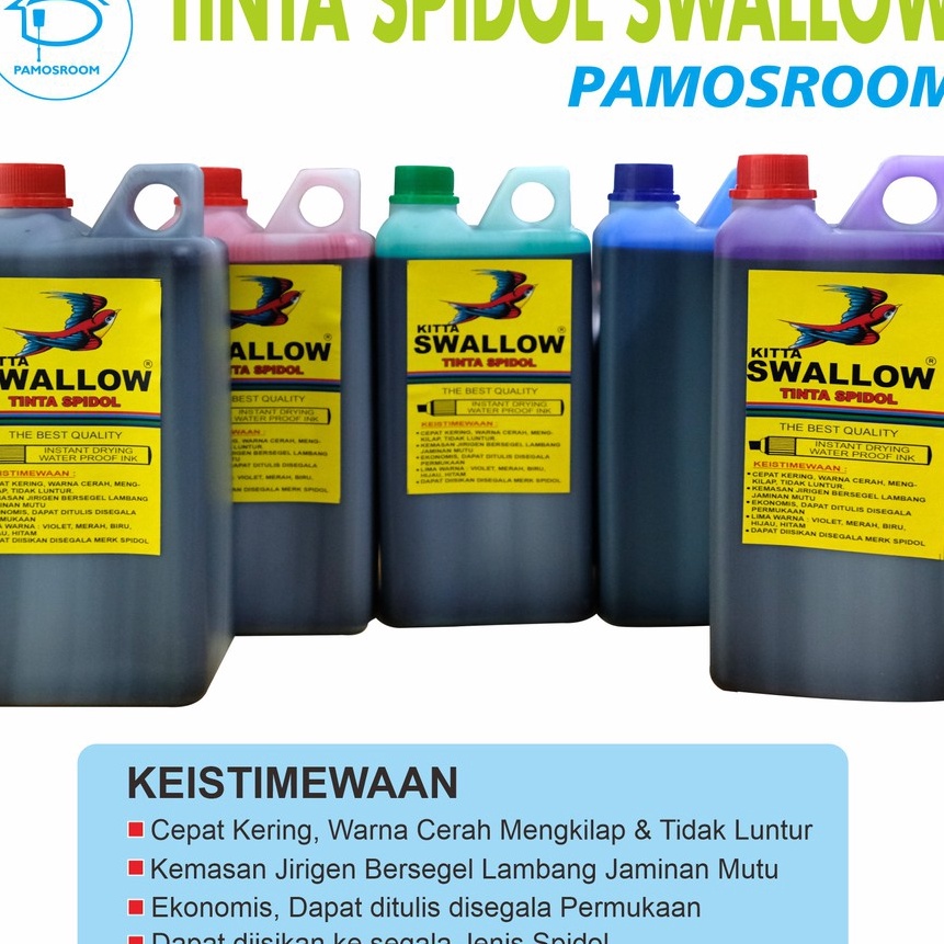 

Kilat Pamosroom Tinta Spidol Permanent KITTA Swallow Biru Violet