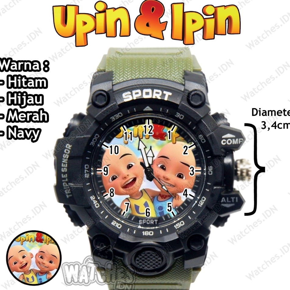 Hadir Baru  Jam Tangan Anak Lucu Karakter Upin Ipin Anti Air Terbaru