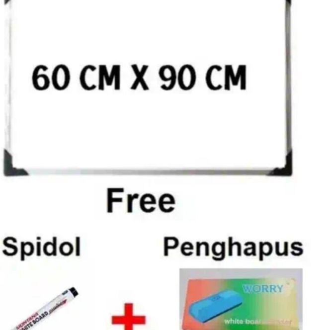 

Bonus PAPAN TULIS WHITE BOARD BONUS SPIDOL DAN PENGHAPUS PAPAN TULIS