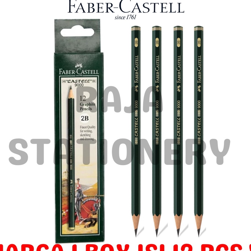 

Potongan FABER CASTELL 2B WOODEN PENCIL PENSIL 2B FABER CASTELL 9 KAYU UJIAN KOMPUTER ORI LUSIN 12PCS