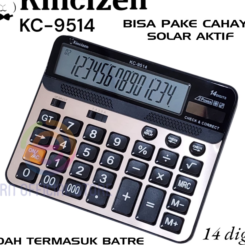 

FG2 KALKULATOR DAGANG CT 9514 CT9514 KALKULATOR DAGANG BESAR SUPER ENAK 2 POWER KALKULATOR CITIZ