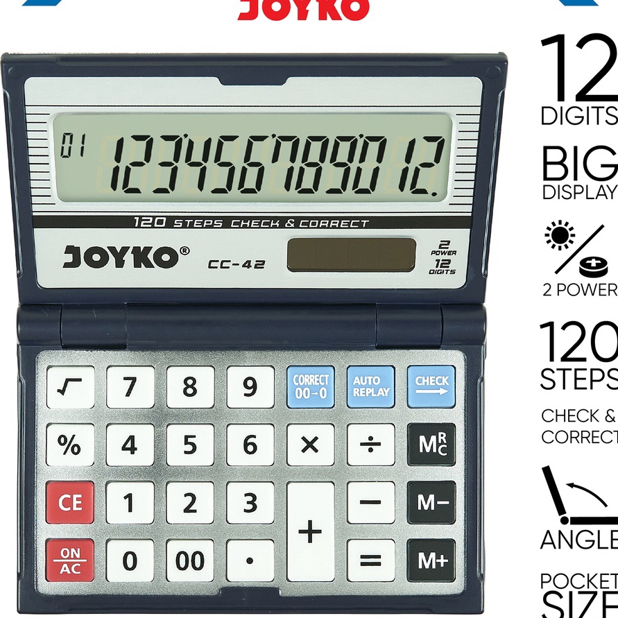 

Sale Calculator Kalkulator Joyko CC42 12 Digits Check Correct