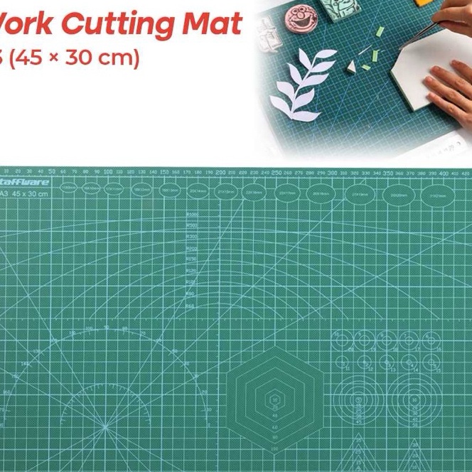 

KI3 Taffware Alas Potong Work Cutting Mat Pad A3 45 x 3cm