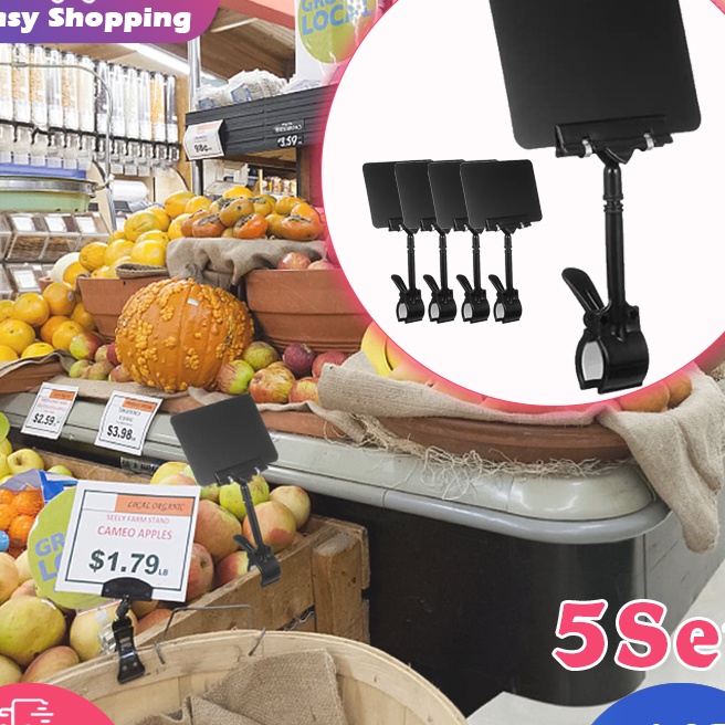 

KP8 5pcs Jepitan Harga Price Tag Dengan Mini Chalkboard Jepit Harga Price Tag Papan Tulis Kapur Kecil