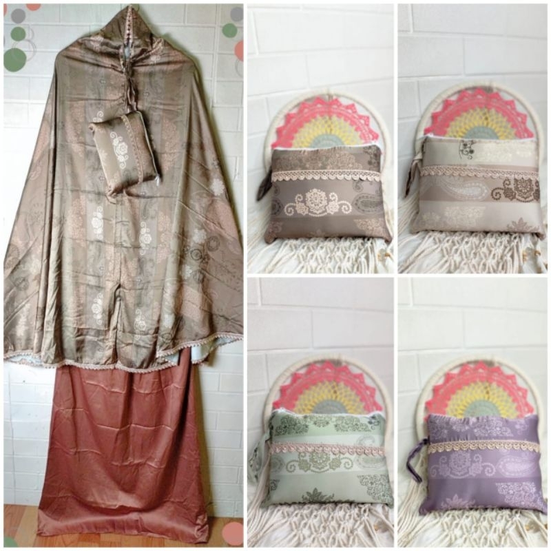 MIQNA MUKENA - Mukena Dewasa Mukena Premium silk 2 in 1 Mukena SYABILA Silk 2 in 1 Mukena Armani Sil