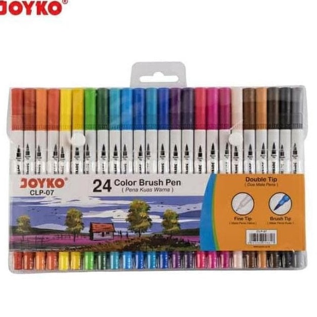

Joyko Color Brush Pen double tip Set 24warna CLP7
