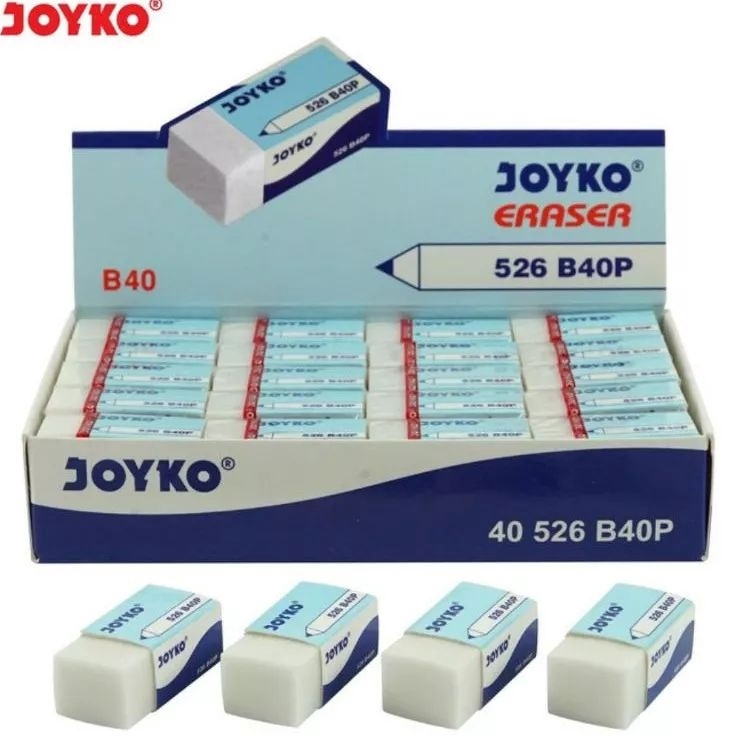 

Mewah Eraser Penghapus pensil JOYKO Putih isi 2 Pcs