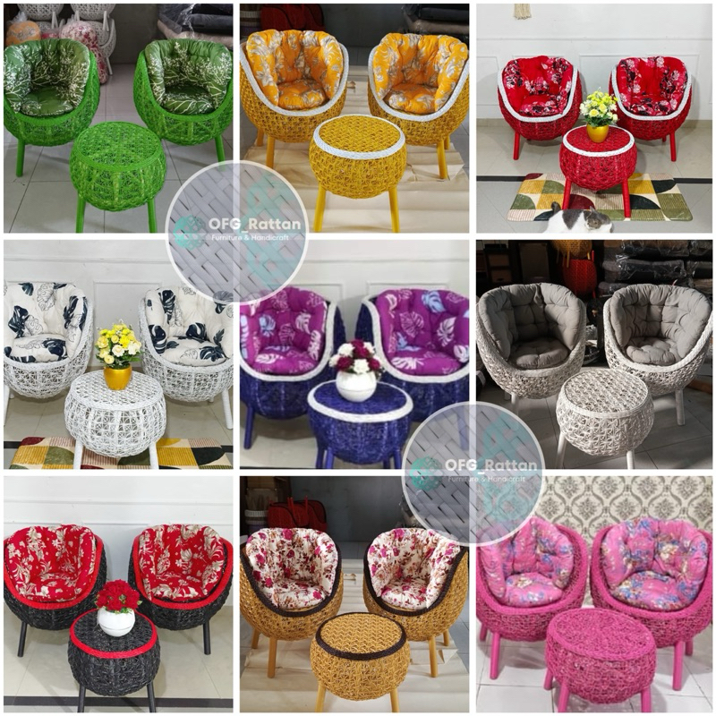 Kursi Teras Brekele Rotan Sintetis Jok Full Dakron ONGKIR SESUAI APLIKASI