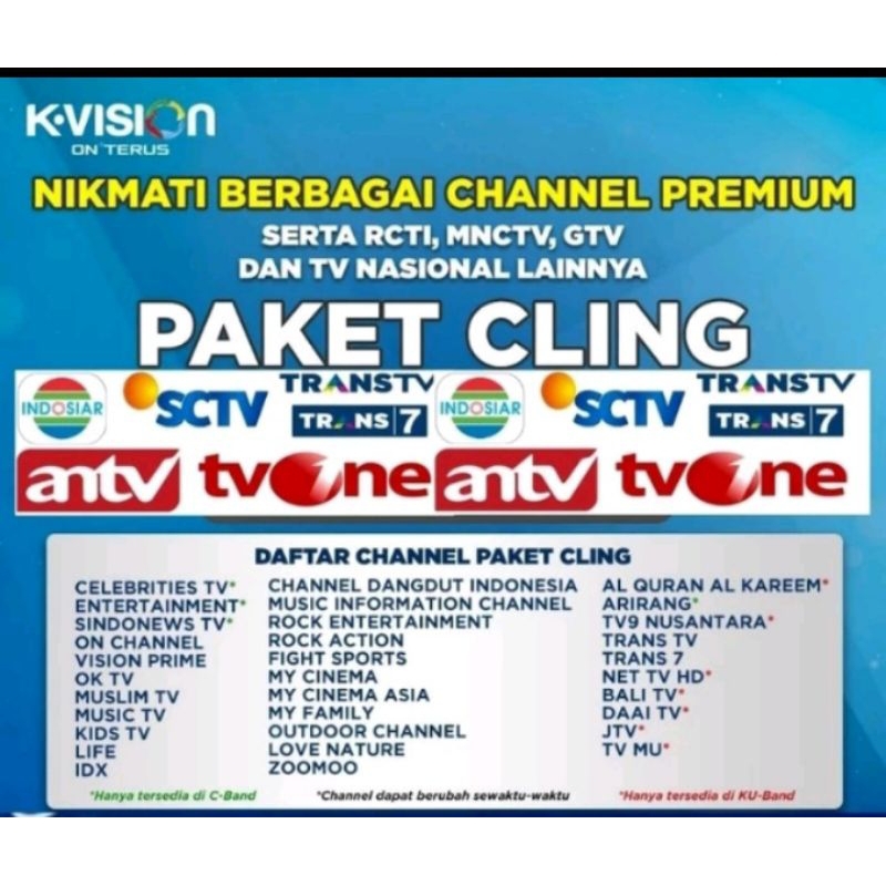 Paket Cling K-Vision 30 hari MNC Group