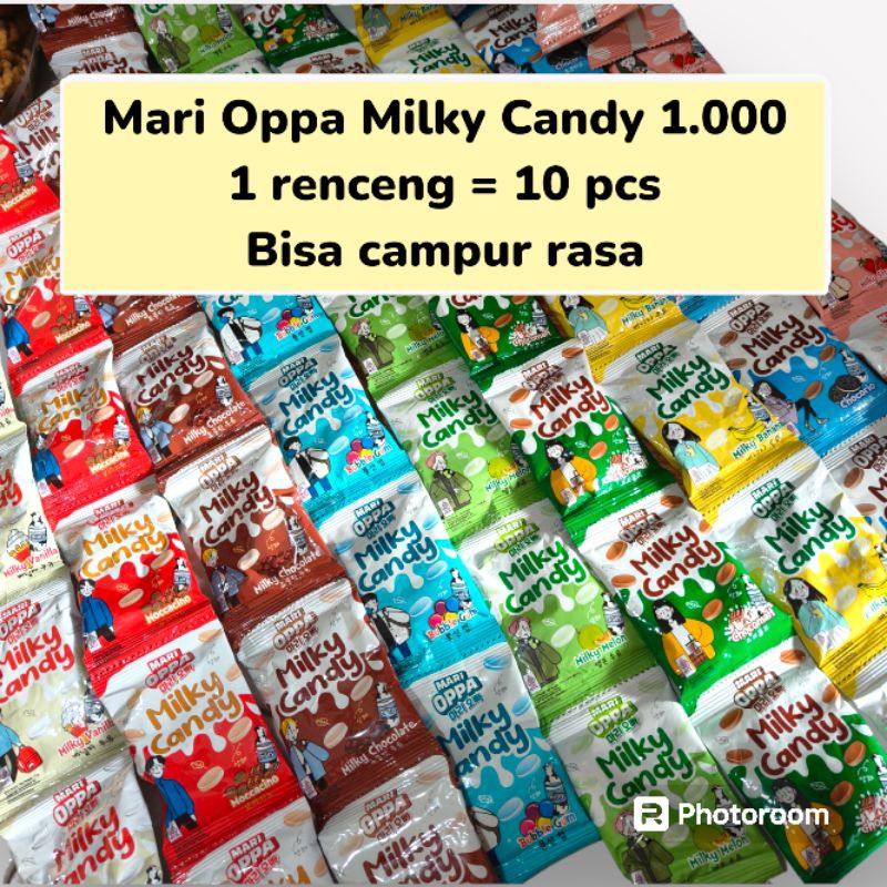 

PERMEN MILKY CANDY MARI OPPA 12 gram (1 renteng isi 10)