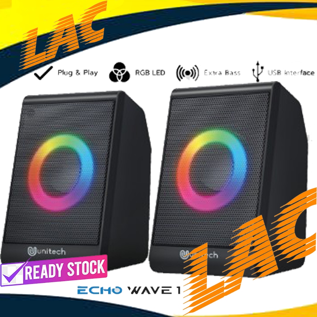 SPEAKER USB RGB /SPEAKER UNITECH EXTRA BASS PLUG&PLAY SPEAKER PC RGB LIGHT