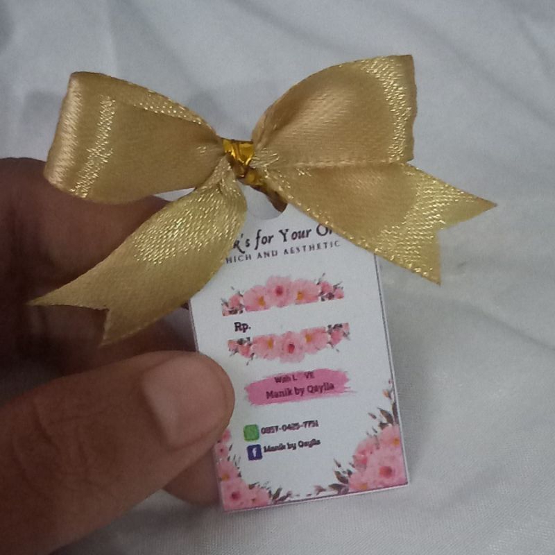 

(35 Pcs) Hangtag + Pita Satin Ukuran 2,5x4,5cm