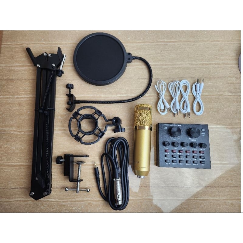 Soundcard V8 + Microphone Condenser BM-900