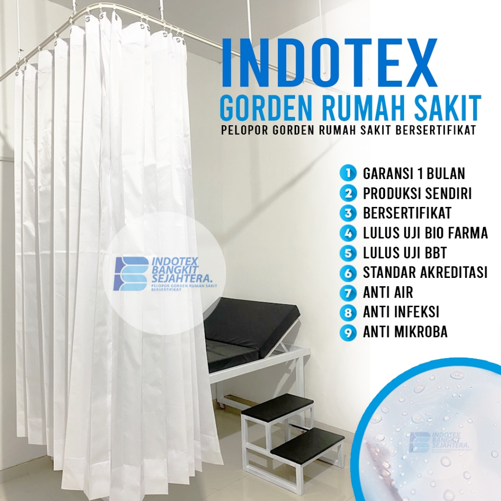 GORDEN RUMAH SAKIT | SEKAT | KLINIK | SPA | SALON | TIRAI UNTUK RUMAH SAKIT  / CONTOH KAIN GORDEN BL