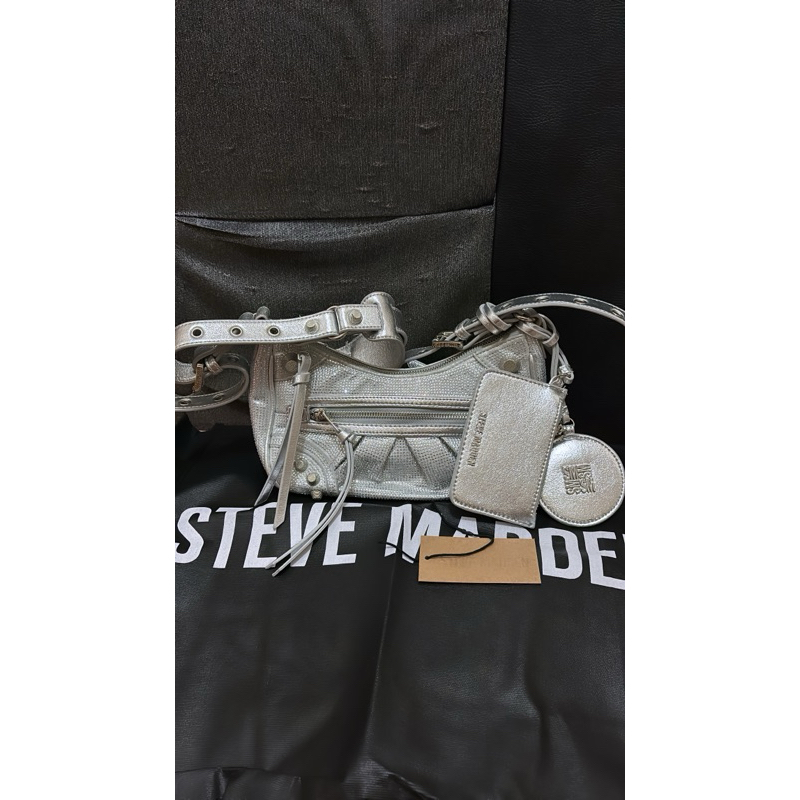 preloved tas steve madden gliter warna silver