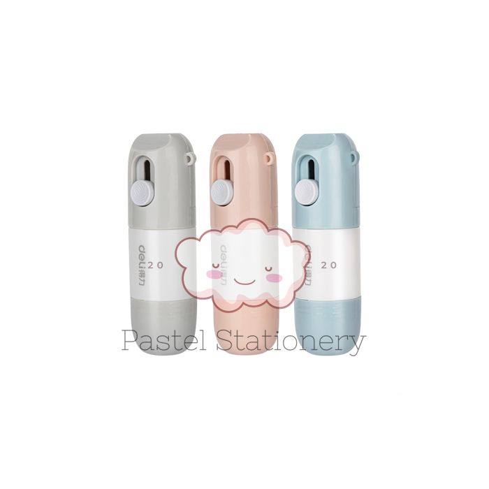 

Roller Stamp 2 in 1 Dengan Cutter Deli JQ122 - Thermal Correction Pelindung Data Nama Alamat Resi