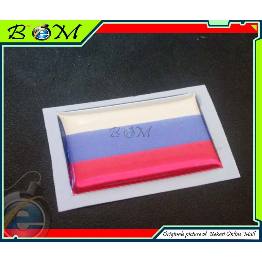 

Sticker stiker Timbul bendera rusia russia 3x2 cm