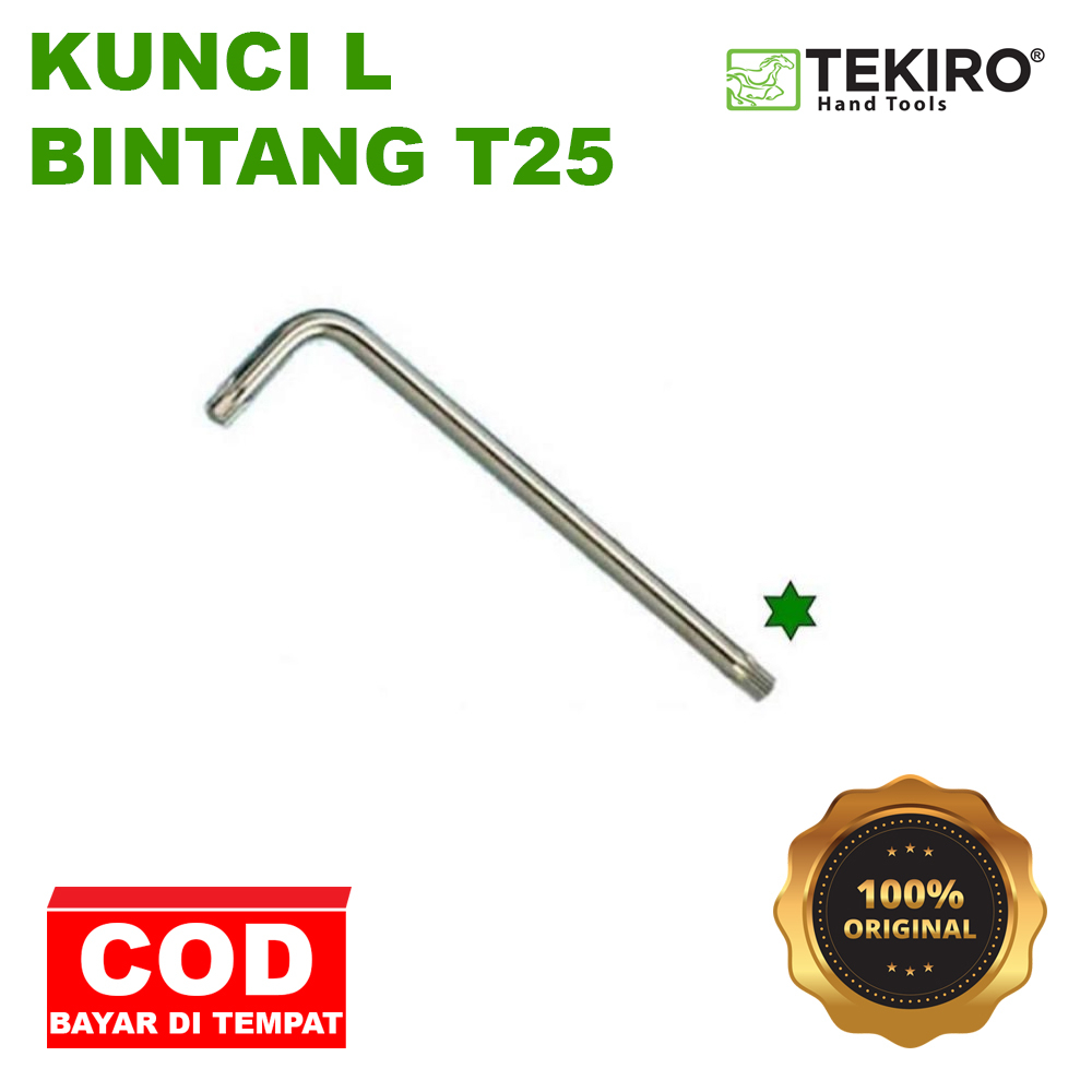 TEKIRO Kunci L Bintang T25 Original / Torx Key T25