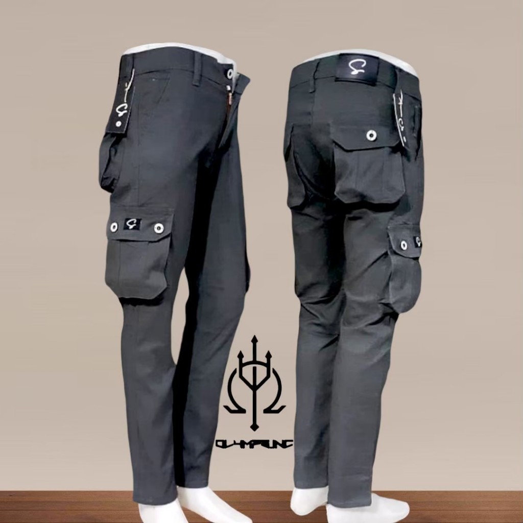 Celana Cargo Panjang Pria Bahan Cotton Twill Stretch