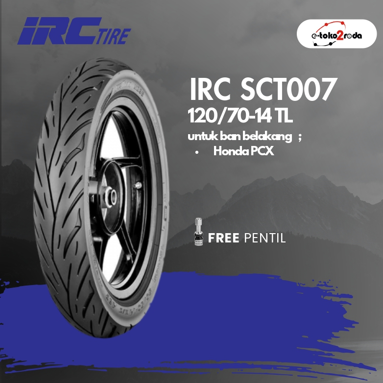 BAN IRC TUBELESS SCT007 120/70 RING 14