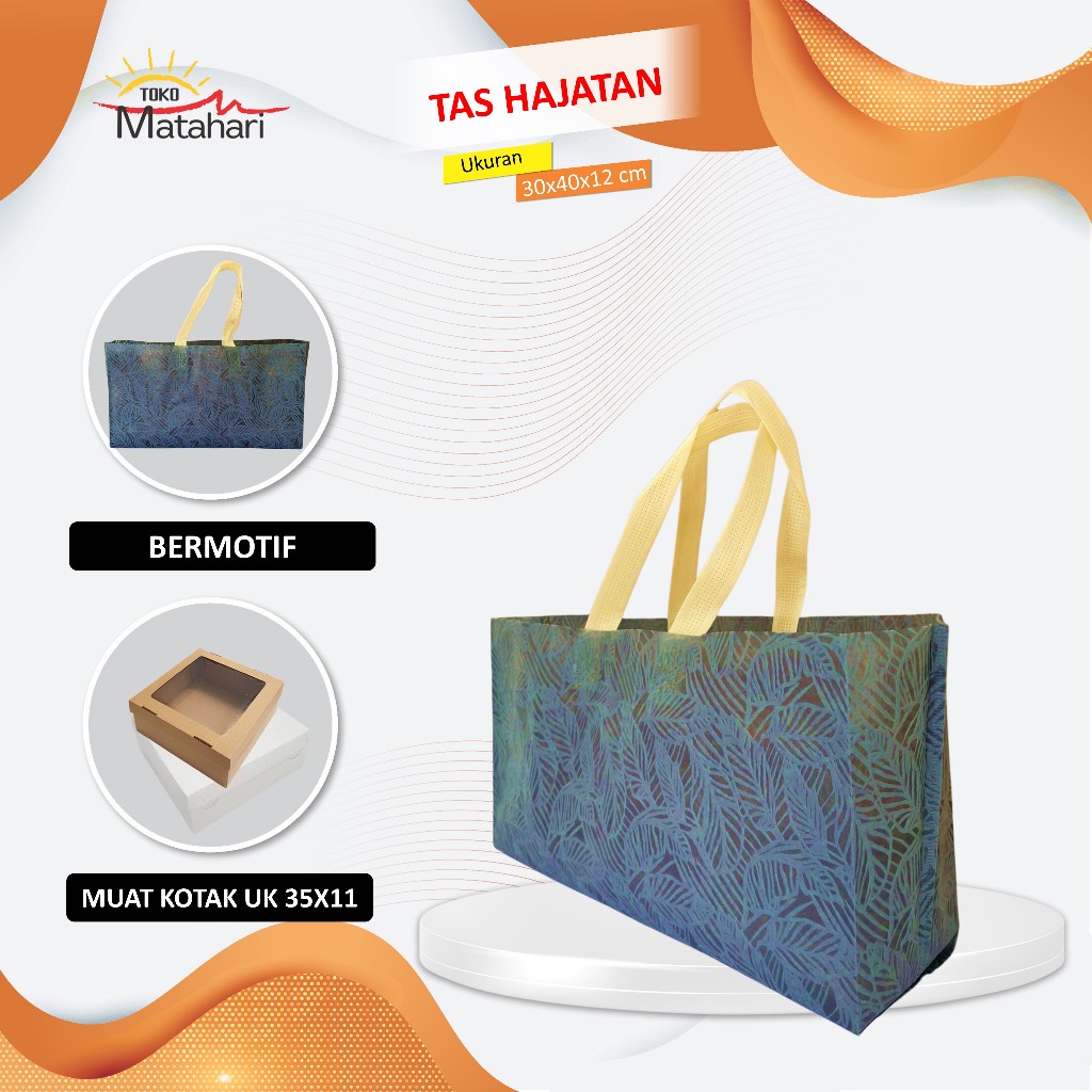 

[GROSIR] Tas Hajatan Tas Kotak Roti Tas Souvenir Spunbond | Tas Sembako | Tas Spunbond Texture 30x40x12