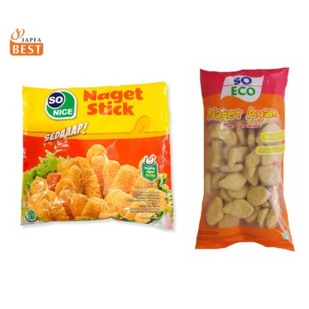 

So Nice Chikcen Naget Nuget Stick 250 gram So Eco 1 kg