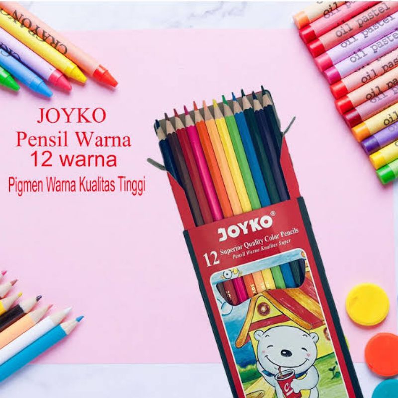 

Pensil Warna/Color Pencil murah JOYKO isi 12 pcs the best pencil color CP-12PB ATK