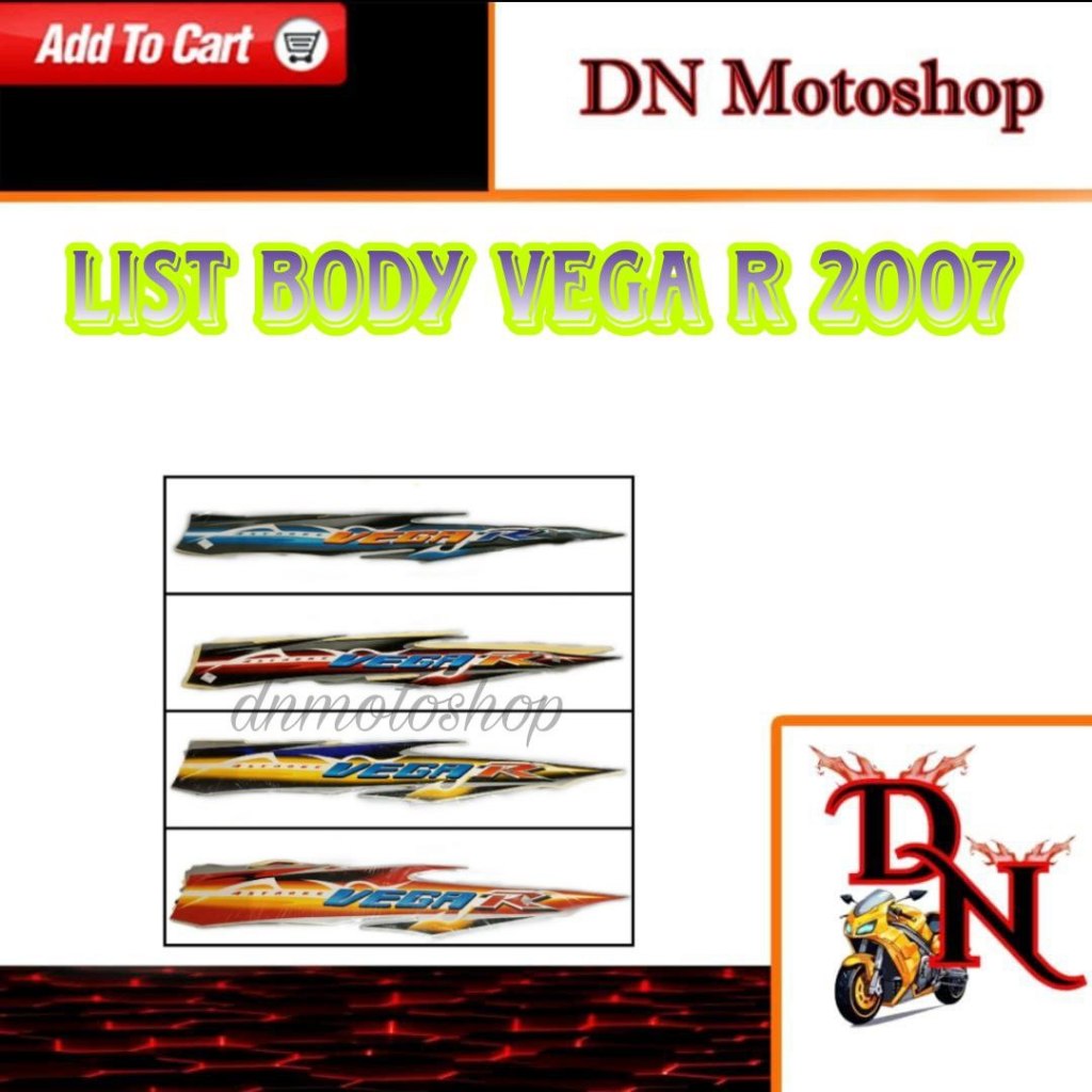 Striping Sticker List Body Vega R 2007