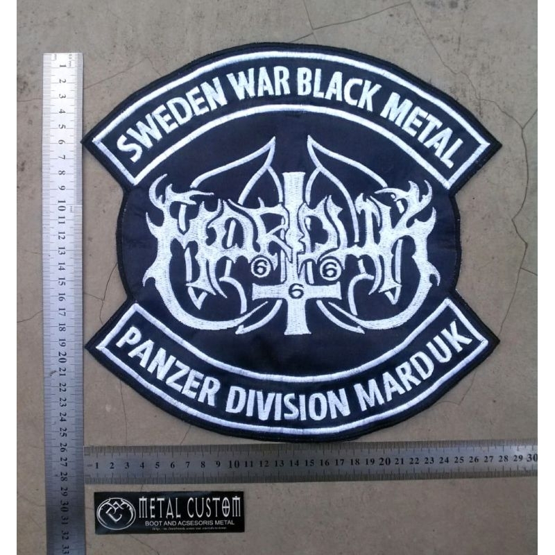 Backpatch Black Metal Marduk Sweden / Bordir Band Metal / Bordir Besar Black Metal / Patch Band Meta