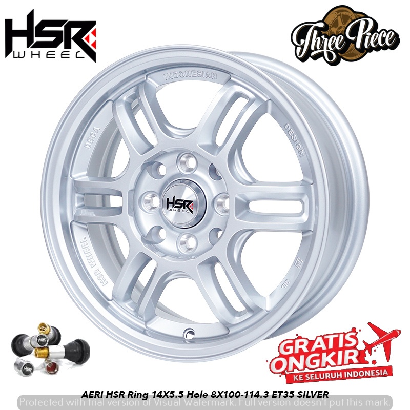 Velg Mobil Racing Ring 14 HSR AERI untuk Avanza Xenia Carry Brio Calya Sigra Ayla CherryQQ