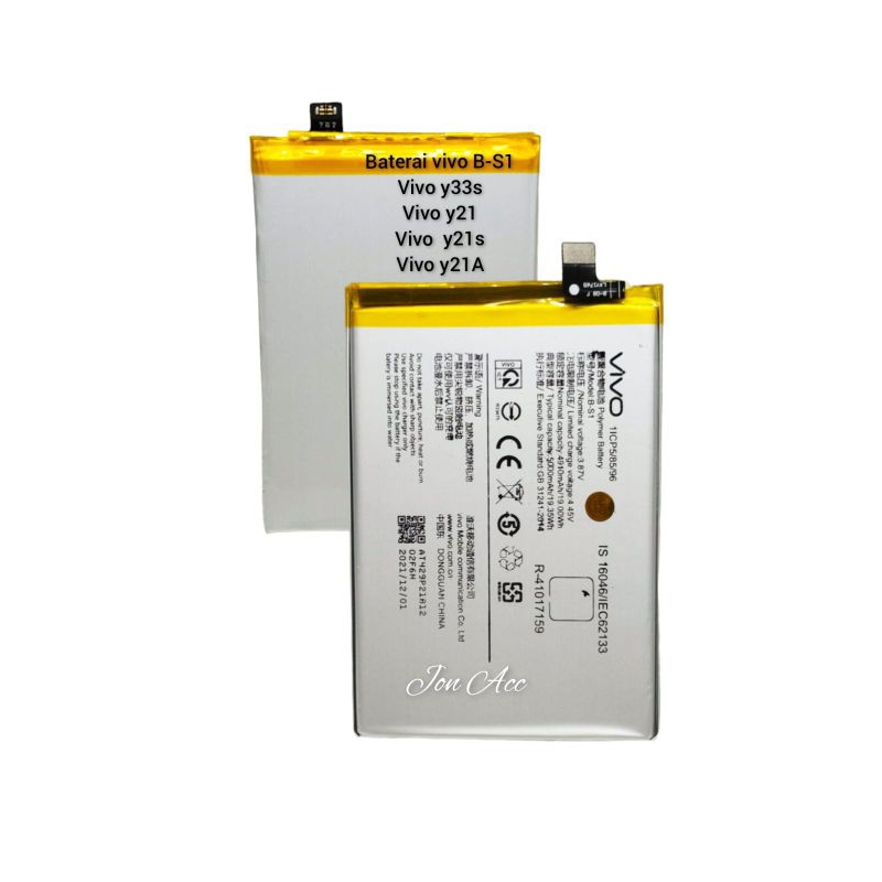 Baterai Vivo Y21 2020 Batre Vivo Y33S Baterai Vivo Y21s Baterai Vivo Y21A Baterai Vivo Y21T B-S1. or