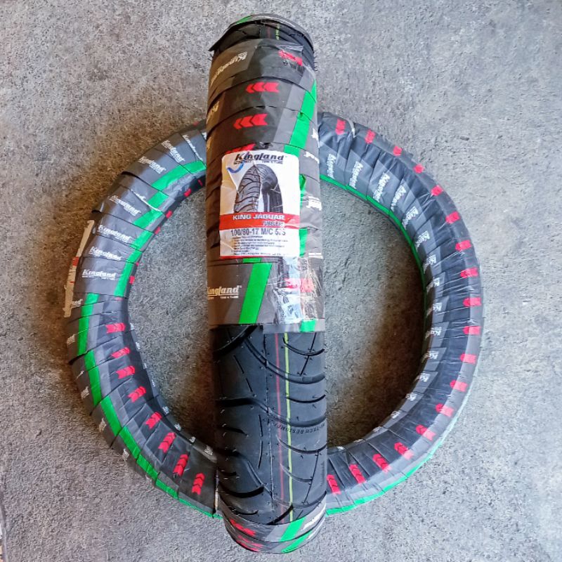 BAN LUAR KINGLAND TUBLES 10080-17  100/80-17 RING 17 BATIK KING JAGUAR