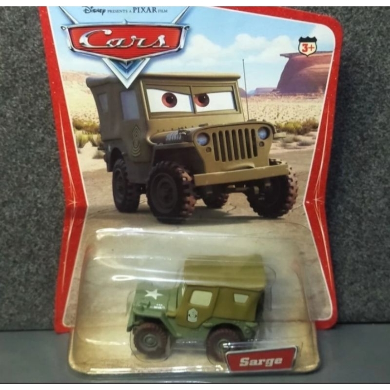 Diecast Mattel Disney Pixar Cars : Jip Sarge (Cars edisi pertama 2006 originial)