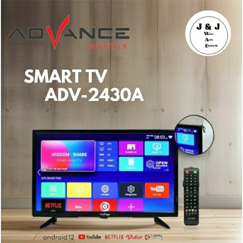 ADVANCE LED SMART TV 24 INCH ADV-2430A ANDROID SMART TV ADVANCE