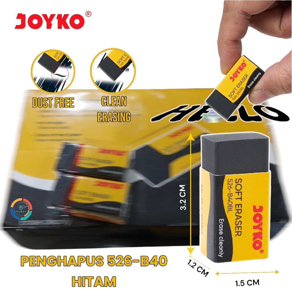 

Joyko Penghapus Kecil / Stip / Eraser Mini 526 - B40 Hitam