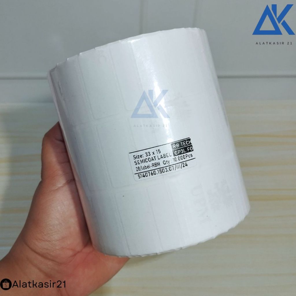 

Label Barcode 33x15mm Semicoated 3 Lines isi 10.000Pcs CORE