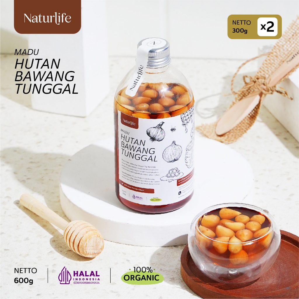 (BUNDLING 2) MADU BAWANG TUNGGAL 300GRAM NATURLIFE ORIGINAL MADU BAWANG LANANG ORIGINAL 100% MADU GA