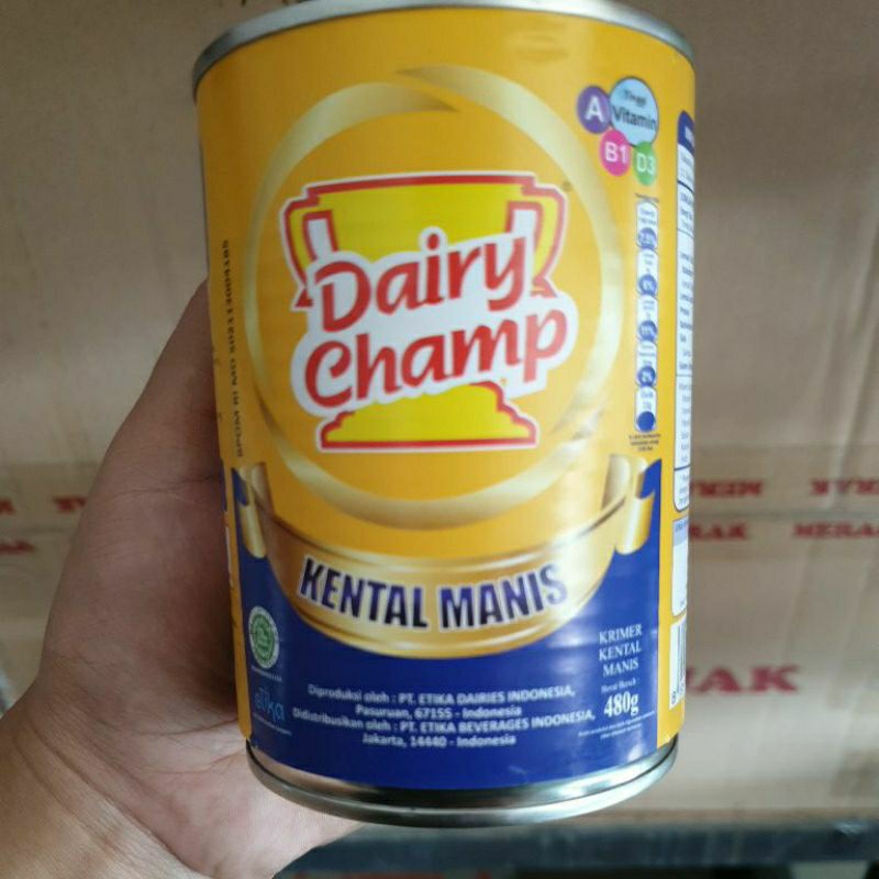 

Kental manis Dairy champ kaleng 480g