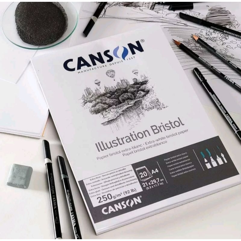 

CANSON BRISTOL A4 250gsm 20 Lembar