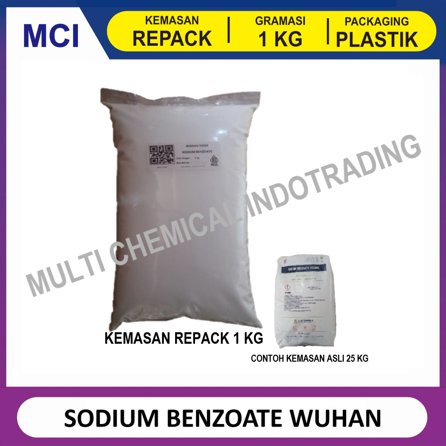 

SODIUM BENZOATE WUHAN CHINA PENGAWET FOOD GRADE BENZOAT - REPACK 1 KG