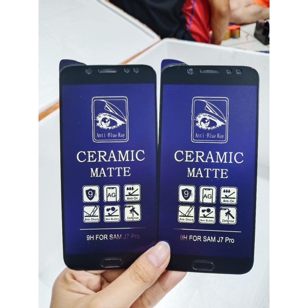 Samsung J7 Prime J7 Pro J7 Plus J7+ J2 Prime Grand Prime Ceramic Matte Anti Blue Ray Screen Guard -U