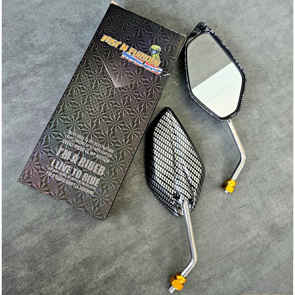 Spion chrome jupiter tangkai panjang silver gagang tanggung spion variasi carbon karbon mio nmax lex